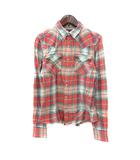 ラルフローレン RALPH LAUREN ネルシャツ チェック 長袖 9 M 赤 レッド /MN