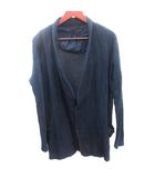 パドカレ pas de calais ジャケットショールカラー ドルマンスリーブ 38 L 紺 ネイビー /AU