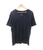 Tシャツ カットソー Vネック 半袖 L 紺 ネイビー /MS