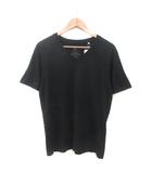 Tシャツ カットソー Vネック 半袖 L 黒 ブラック /MS