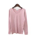 アズールバイマウジー AZUL by moussy ニット カットソー Vネック 長袖 S ピンク /MN