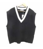 フリークスストア FREAKS STORE ニットベスト プルオーバー Vネック M 黒 ブラック /YK
