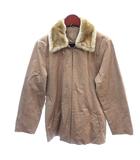 エディーバウアー EDDIE BAUER ステンカラージャケット 中綿 フェイクファー 総裏地 M ベージュ /AU