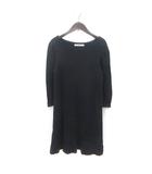 エフデ ef-de ワンピース ひざ丈 ボートネック 七分袖 11 紺 ネイビー /MS