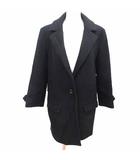 カオン Kaon チェスターコート 総裏地 ウール 36 S 黒 ブラック /YK