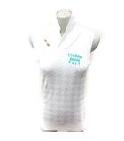  ティゴラ TIGORA ゴルフ ポロシャツ ノースリーブ 総柄 M 白 ホワイト /RT