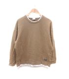 ザラ ZARA トレーナー スウェット レイヤード 長袖 S ベージュ 白 ホワイト /MS