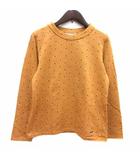 Tシャツ カットソー クルーネック ボーダー ドット 長袖 M 黄色 イエロー /YK