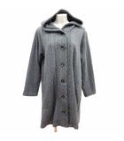 シューラルー SHOO・LA・RUE コート フード ケーブル柄 L グレー /YK