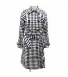ルール RULe トレンチコート ダブル ギンガムチェック S 黒 ブラック 白 ホワイト /YK
