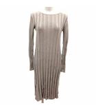 グリーンレーベルリラクシング ユナイテッドアローズ green label relaxing ワンピース ひざ丈 ニット 長袖 ベージュ /YK