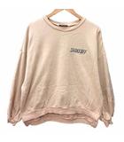 トレーナー スウェット ロゴ刺しゅう 長袖 M ベージュ /YK