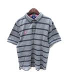 アールニューボールド R.NEWBOLD ポロシャツ 鹿の子 ボーダー 半袖 M グレー /YI