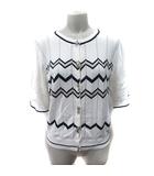 マリリンムーン Marilyn Moon カーディガン ニット 総柄 刺繍 白 ホワイト /YI