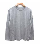 ナノユニバース nano universe Tシャツ カットソー クルーネック 長袖 L グレー /YK