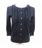 イエナ IENA カーディガン ニット タック 長袖 カシミヤ混 紺 ネイビー /YK