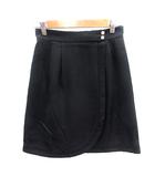 エフデ ef-de 台形スカート ミニ レース 9 M 黒 ブラック /AU