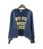 ロデオクラウンズワイドボウル RODEO CROWNS WIDE BOWL RCWB トレーナー スウェット プリント 長袖 F 紺 ネイビー /MN