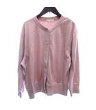 シューラルー SHOO・LA・RUE カーディガン カットソー スウェット 長袖 L ピンク /AU