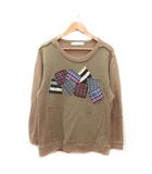 シップス SHIPS トレーナー スウェット パッチワーク 長袖 L ベージュ /MS