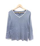 ナイキゴルフ NIKE GOLF ゴルフウェア ニット カットソー Vネック 長袖 リブ オーバーサイズ M 青 ブルー /MN