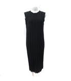 プラステ PLST ニットワンピース ロング ノースリーブ M 黒 ブラック /YI