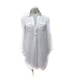 シンプリシテェ SIMPLICITE シャツワンピース ミニ シアー長袖 白 オフホワイト /YI