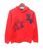 アンダーアーマー UNDER ARMOUR パーカー プルオーバー 裏起毛 ロゴプリント 長袖 YXL 160cm 赤 レッド /YK