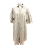 ニコアンド Niko and.. シャツワンピース タイト ロング 長袖 L カーキ /RT