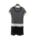 ロートレアモン LAUTREAMONT ワンピース ニット ミニ 半袖 38 M グレー /MN