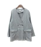 ミスティック mystic ノーカラーコート ダブル 1 S グレー /MN