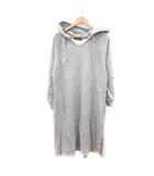ダブルクローゼット w closet ワンピース ミモレ ロング 長袖 スウェット地 グレー /MN