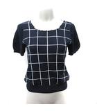 エフデ ef-de ニット カットソー 半袖 コットンパール 9 M 黒 ブラック /YI