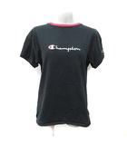 チャンピオン CHAMPION Tシャツ カットソー 半袖 刺繍 M 黒 ブラック /YI