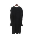 プラステ PLST ニットワンピース ロング リブ 長袖 M 黒 ブラック /MS