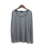 アズールバイマウジー AZUL by moussy カットソー Tシャツ クルーネック 長袖 M グレー /MN