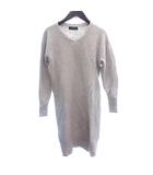 グリーンレーベルリラクシング ユナイテッドアローズ green label relaxing ニット ワンピース Vネック 長袖 ベージュ /AU