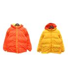 イーストボーイ EAST BOY ダウンジャケット フード リバーシブル 11 L オレンジ 黄色 イエロー /MN