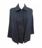 ファビュラス アンジェラ FABULOUS ANGELA コート ケープ ポンチョ 総裏地 ウール M 紺 ネイビー /YK