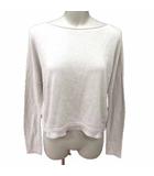 ヒューマンウーマン HUMAN WOMAN ニット カットソー ボートネック 長袖 M アイボリー 白 ホワイト /YK