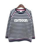 アウトドアプロダクツ OUTDOOR PRODUCTS ナイトウェア トレーナー ボーダー プリント 長袖 裏起毛 M グレー /MN