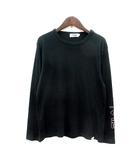 フィラ FILA カットソー Tシャツ クルーネック ロゴプリント 長袖 L 黒 ブラック /MN