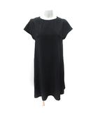 プラステ PLST ワンピース ひざ丈 半袖 2 M 黒 ブラック /YI