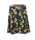 フレアスカート ひざ丈 刺繍 花柄 1 S マルチカラー/YI