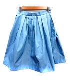 エムプルミエ ブラック M-Premier BLACK スカート フレア ひざ丈 34 ライトブルー /RT