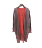 グラニフ graniph カーディガン ニット ロング 刺繍 F 茶 ブラウン /MN