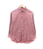 フィラ FILA ネルシャツ ボタンダウン チェック 長袖 M 赤 レッド /MN