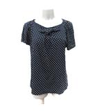 ヒューマンウーマン HUMAN WOMAN カットソー 半袖 ドット 2 M 黒 ブラック /YI