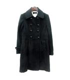 ページボーイ PAGE BOY ステンカラーコート 総裏地 ダブル M 黒 ブラック /MN