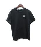 トレーナー スウェット 半袖 刺繍 黒 ブラック /YI